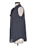 Ann Taylor 100% Polyester Blue Sleeveless Blouse Size S - photo 5