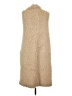 B Sharp 100% Polyester Tan Faux Fur Vest Size S - photo 2