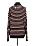 Lioness Stripes Burgundy Pullover Sweater Size S - photo 2