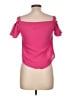 One Step Up Pink Short Sleeve Top Size 10 - photo 2