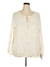 Notations 100% Rayon Ivory Long Sleeve Blouse Size 2X - photo 1