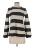 Ann Taylor LOFT 100% Cotton Stripes Gray Pullover Sweater Size XS - photo 1