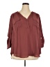 Torrid Burgundy 3/4 Sleeve Blouse Size 3X Plus (3) - photo 1