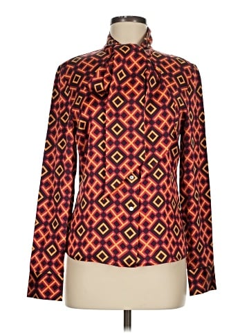 Tory Burch Long Sleeve Silk Top (view 1)