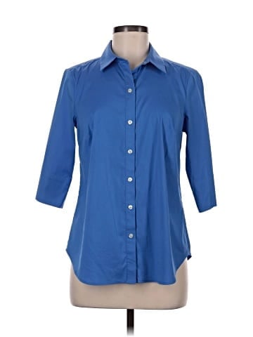 Ann Taylor 3/4 Sleeve Button-Down Shirt (view 1)