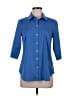 Ann Taylor Blue 3/4 Sleeve Button-Down Shirt Size 6 - photo 1
