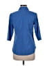 Ann Taylor Blue 3/4 Sleeve Button-Down Shirt Size 6 - photo 2