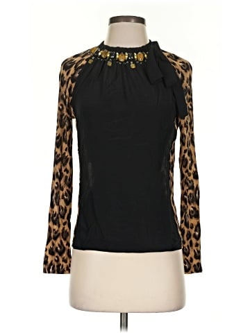Tory Burch Long Sleeve Silk Top (view 1)