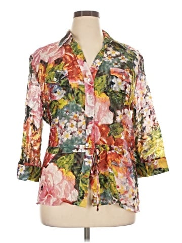 Chico's 3/4 Sleeve Silk Top (view 1)