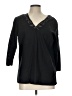 Basic Editions 100% Cotton Black 3/4 Sleeve Top Size L - photo 1