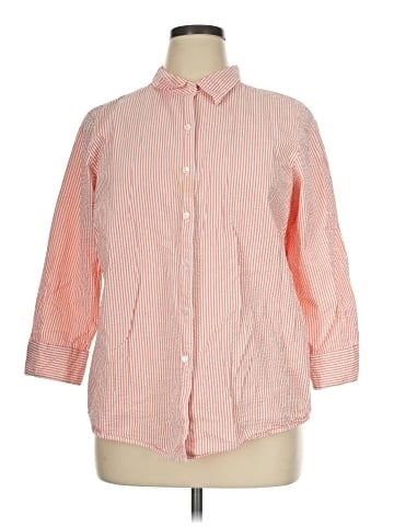 L.L.Bean 3/4 Sleeve Button-Down Shirt (view 1)