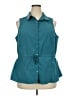 Athleta 100% Polyester Teal Sleeveless Blouse Size 2X - photo 1