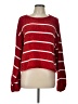 Double Zero 100% Polyester Stripes Red Pullover Sweater Size L - photo 1