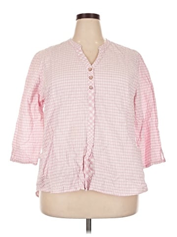 Habitat 3/4 Sleeve Button-Down Shirt (view 1)