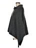 Aqua Solid Gray Poncho One size - photo 5