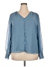 1.State 100% Polyester Blue 3/4 Sleeve Blouse Size XXL - photo 1