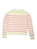 Crewcuts Outlet Stripes Pink Ivory Pullover Sweater Size 15 - 16 - photo 2
