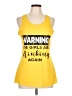 Unbranded 100% Polyester Yellow Tank Top Size L - photo 1