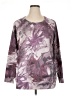 Christopher & Banks Print Purple Pullover Sweater Size XL - photo 1