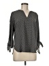 MICHAEL Michael Kors Polka Dots Gray 3/4 Sleeve Blouse Size M - photo 1