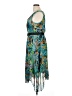 Rabbit Rabbit Rabbit Designs 100% Polyester Tropical Teal Cocktail Dress Size 16 - photo 5