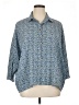 Chico's 100% Polyester Polka Dots Blue 3/4 Sleeve Blouse Size XL (3) - photo 1