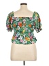Bonnie Jean 100% Polyester Green Short Sleeve Blouse Size 16 - photo 2