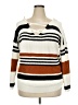 Full Circle Trends With Love 100% Acrylic Stripes Ivory Pullover Sweater Size 3X - photo 1