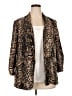 Worthington Animal Print Brown Blazer Size XXL - photo 1