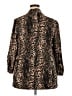 Worthington Animal Print Brown Blazer Size XXL - photo 2
