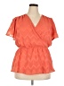 Lane Bryant 100% Polyester Orange Short Sleeve Blouse Size 18 - 20 Plus - photo 1