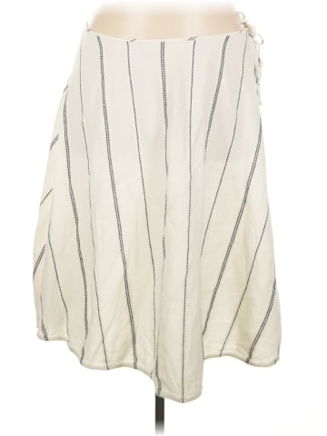 Madewell Side-Tie Cover-Up Midi Skirt in Stripe (view 1)