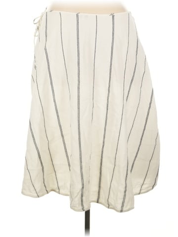 Madewell Side-Tie Cover-Up Midi Skirt in Stripe (view 2)
