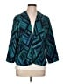 Chico's Print Teal Blazer Size Lg (2) - photo 1