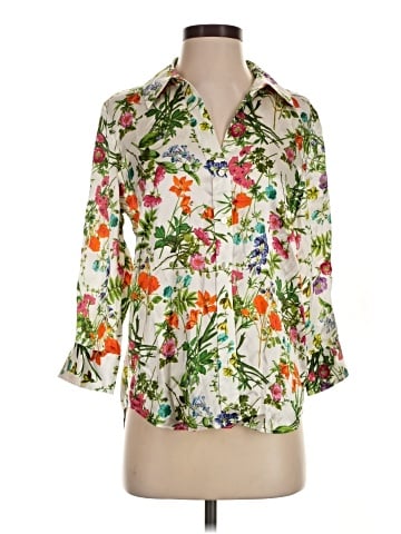 L'Agence 3/4 Sleeve Silk Top (view 1)