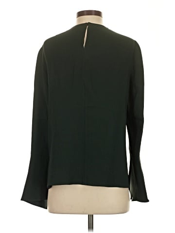 Lafayette 148 New York Long Sleeve Silk Top (view 2)