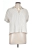 Splendid Stripes Ivory Short Sleeve Blouse Size L - photo 1