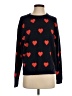 Caslon Hearts Black Pullover Sweater Size XS - photo 1