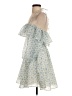 Marc Bow Print Floral Ivory Blue Cocktail Dress Size S - photo 5