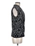 Chaus Silver Black Sleeveless Blouse Size M - photo 4