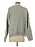 Olive Solid Gray Pullover Sweater Size S - photo 2