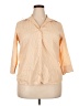 Lands' End Tan 3/4 Sleeve Button-Down Shirt Size 18W - photo 1