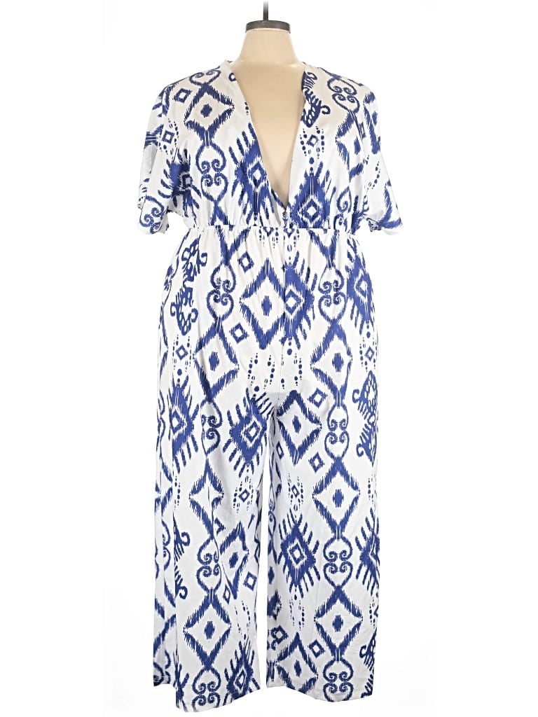 Pre-owned Shein Curve Romper In Blue