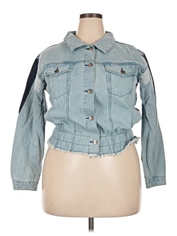 Women With Control Denim Jacket (view 1)