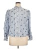 CeCe 100% Cotton Blue Long Sleeve Blouse Size XL - photo 1