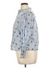 CeCe 100% Cotton Blue Long Sleeve Blouse Size XL - photo 5