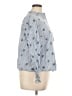 CeCe 100% Cotton Blue Long Sleeve Blouse Size XL - photo 4