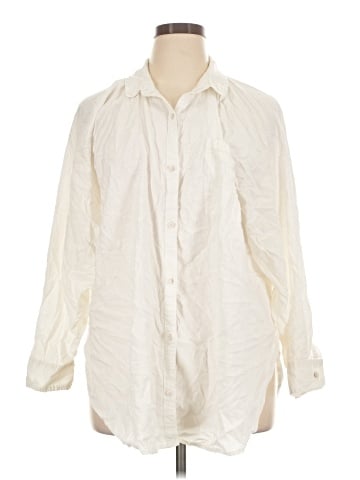 Aerie 3/4 Sleeve Button-Down Shirt (view 1)