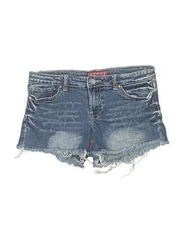 Red Rivet Denim Shorts (view 1)