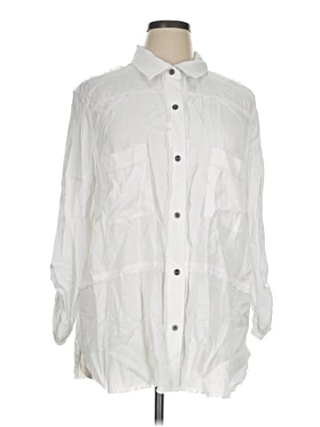 MULTIPLES 3/4 Sleeve Button-Down Shirt (view 1)
